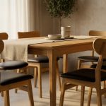 Hyperrealistisches Esszimmer, das zeigt, wie hochwertige Möbel Ergonomie Esszimmer richtig umsetzen und den Alltag verbessern.